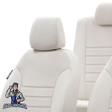 Volvo S40 Seat Cover London Foal Feather Design Beige Leather & Foal Feather